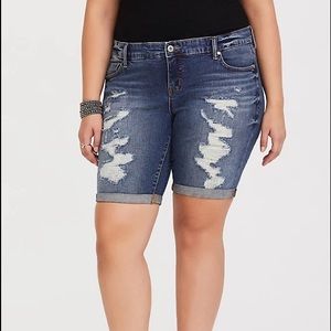 Torrid Distressed Denim Shorts